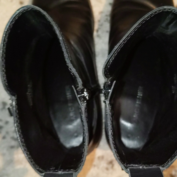 Black Leather Moto Booties - Picture 5 of 8